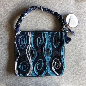 Handmade up cycled felt tote clutch convertible